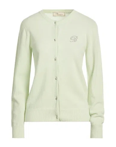 Blumarine Woman Cardigan Light Green Size 10 Cashmere, Glass In White