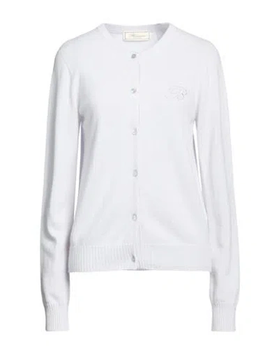 Blumarine Woman Cardigan Light Grey Size 8 Cashmere In Gray