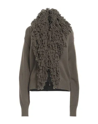 BLUMARINE BLUMARINE WOMAN CARDIGAN MILITARY GREEN SIZE 4 VIRGIN WOOL