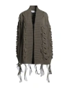 BLUMARINE BLUMARINE WOMAN CARDIGAN MILITARY GREEN SIZE 6 WOOL, POLYESTER