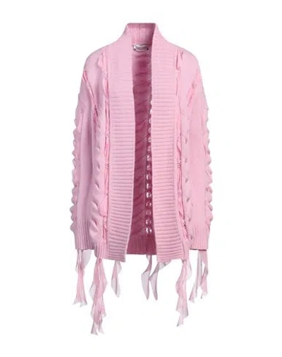 Blumarine Woman Cardigan Pink Size M Wool, Polyester
