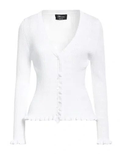 Blumarine Woman Cardigan White Size L Viscose, Polyester