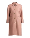Blumarine Woman Coat Antique Rose Size 10 Virgin Wool, Polyamide, Viscose, Wool