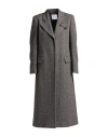 Blumarine Woman Coat Black Size 4 Virgin Wool, Polyamide