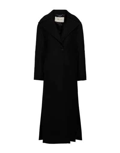 Blumarine Woman Coat Black Size 8 Wool, Polyamide