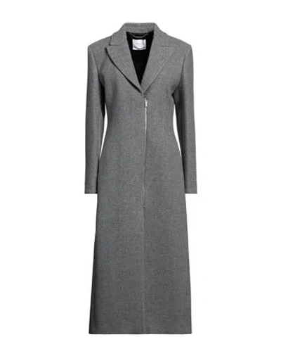 Blumarine Woman Coat Grey Size 10 Wool, Polyamide