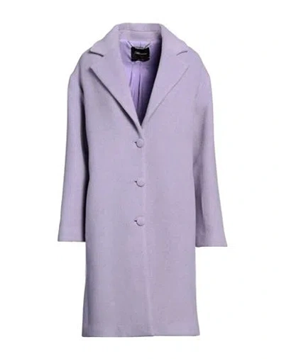 Blumarine Woman Coat Light Purple Size 6 Wool, Polyamide