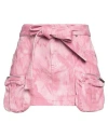 Blumarine Camouflage-print Mini Skirt In Magenta