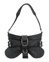 Blumarine Woman Handbag Black Size - Cotton, Elastane, Cow Leather