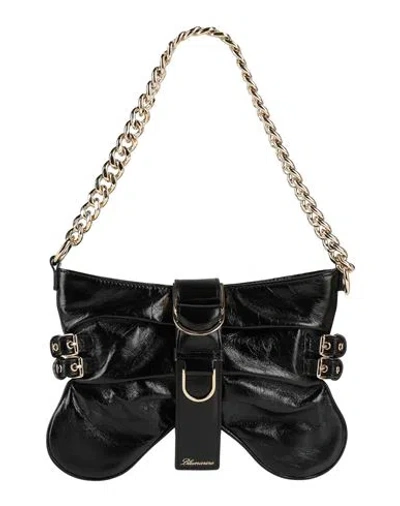 Blumarine Woman Handbag Black Size - Cow Leather, Aluminum, Zamak