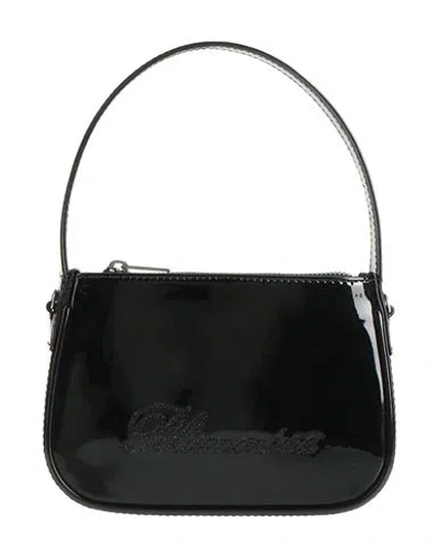 Blumarine Woman Handbag Black Size - Cow Leather, Pvc - Polyvinyl Chloride