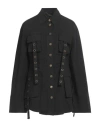 Blumarine Woman Jacket Black Size 4 Cotton, Elastane In Black