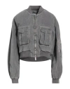 Blumarine Woman Jacket Grey Size 0 Cotton, Elastane