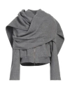 Blumarine Woman Jacket Grey Size 8 Wool, Polyamide, Viscose