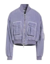 Blumarine Woman Jacket Lilac Size 8 Cotton, Elastane In Gray