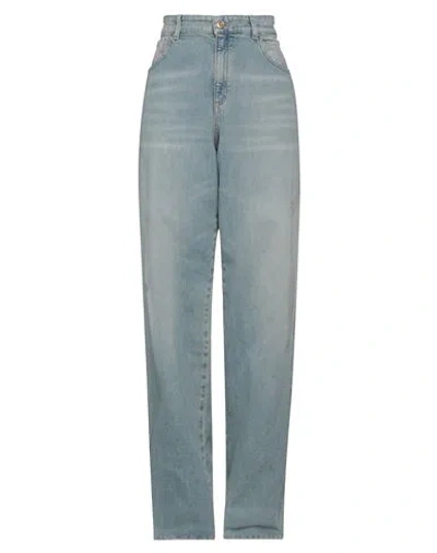 Blumarine Woman Jeans Blue Size 6 Cotton, Elastane