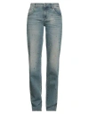 Blumarine Woman Jeans Blue Size 6 Cotton, Elastane, Polyester In Blue