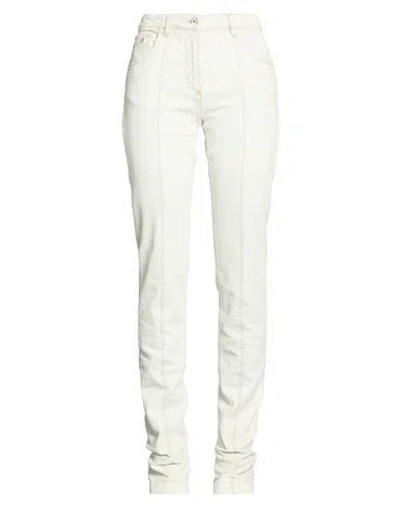 Blumarine Woman Jeans Blue Size 6 Cotton, Elastane In White