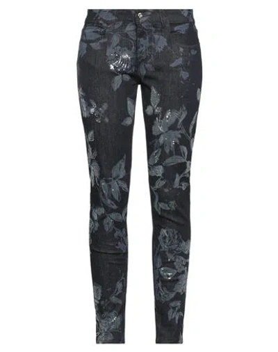 Blumarine Woman Jeans Blue Size 8 Cotton, Elastane