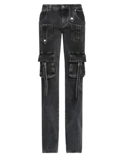 Blumarine Woman Jeans Grey Size 6 Cotton, Elastane, Polyester