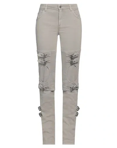 Blumarine Woman Jeans Light Grey Size 4 Cotton, Elastane