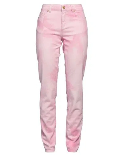 Blumarine Woman Jeans Pink Size 8 Cotton, Elastane