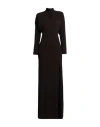 Blumarine Woman Long Dress Cocoa Size 6 Acetate, Viscose, Elastane In Brown