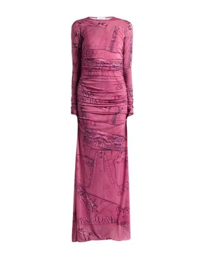Blumarine Woman Maxi Dress Antique Rose Size 8 Polyamide, Elastane In Pink