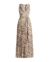 Blumarine Woman Maxi Dress Beige Size 12 Polyester