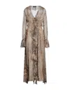 Blumarine Long Dresses In Beige