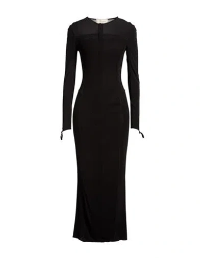 Blumarine Woman Maxi Dress Black Size 6 Viscose, Elastane In White