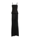 Blumarine Woman Maxi Dress Black Size 0 Acetate, Silk, Cotton In Black