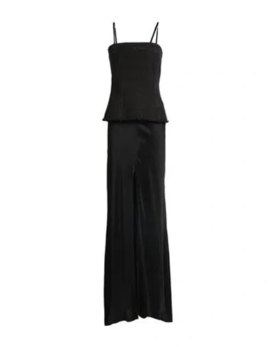 Blumarine Woman Maxi Dress Black Size 0 Acetate, Silk, Cotton
