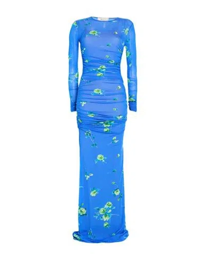 Blumarine Woman Maxi Dress Bright Blue Size 8 Polyamide, Elastane