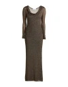 Blumarine Woman Maxi Dress Bronze Size 6 Polyamide, Elastane