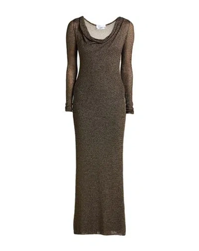 Blumarine Woman Maxi Dress Bronze Size 6 Polyamide, Elastane