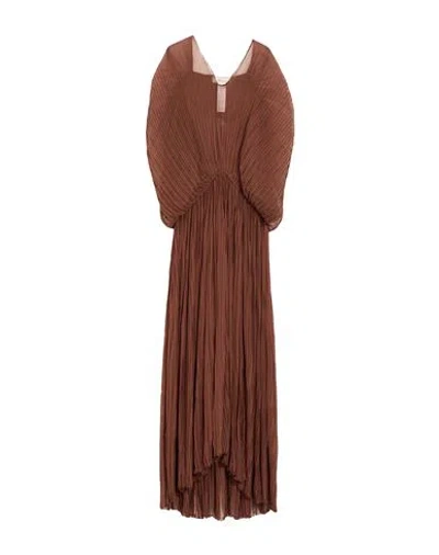 Blumarine Woman Maxi Dress Brown Size 4 Silk