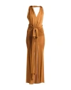 Blumarine Woman Maxi Dress Brown Size 4 Viscose In Brown