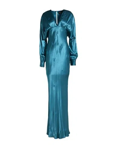 Blumarine Woman Maxi Dress Deep Jade Size 10 Viscose In Green