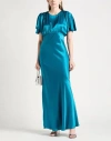 Blumarine Woman Maxi Dress Deep Teal Size 10 Viscose In Blue