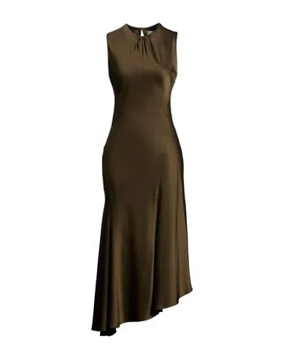Blumarine Woman Maxi Dress Military Green Size 10 Acetate, Viscose, Elastane