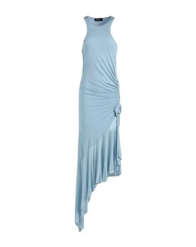Blumarine Woman Maxi Dress Pastel Blue Size 6 Viscose