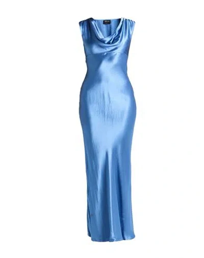 Blumarine Woman Maxi Dress Slate Blue Size 4 Viscose