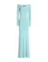 Blumarine Woman Maxi Dress Turquoise Size 6 Viscose, Polyamide In Blue