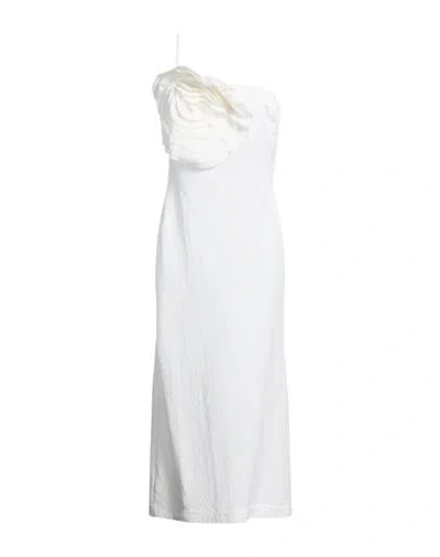 Blumarine Woman Maxi Dress White Size 6 Textile Fibers