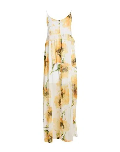 Blumarine Woman Maxi Dress Yellow Size 6 Polyester