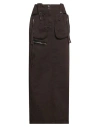 Blumarine Woman Maxi Skirt Chocolate Brown Size 4 Cotton In Brown