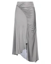 Blumarine Woman Maxi Skirt Grey Size 8 Viscose In Grey