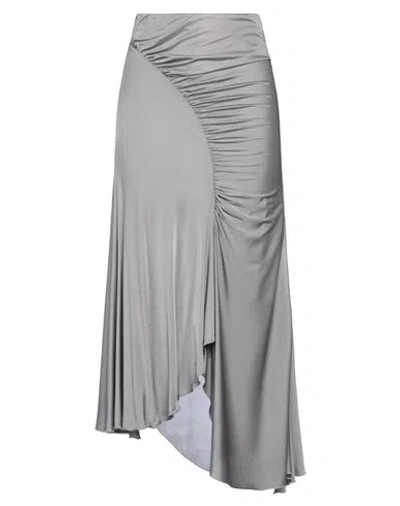 Blumarine Woman Maxi Skirt Grey Size 8 Viscose