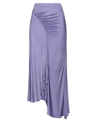 Blumarine Woman Maxi Skirt Purple Size 8 Viscose